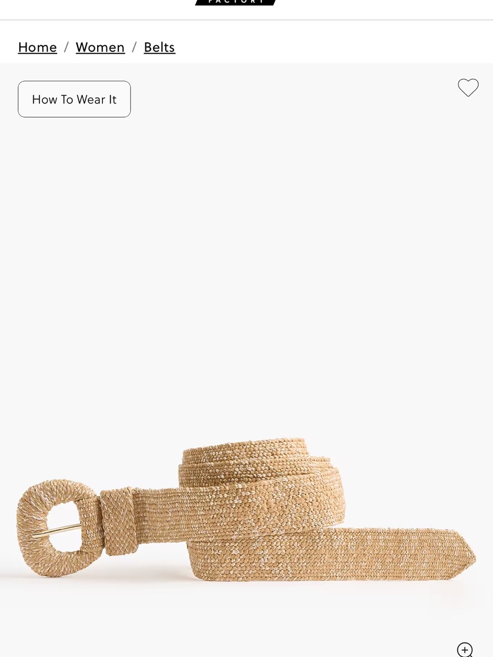 Woven Straw Round-Buckle Belt in Natural
